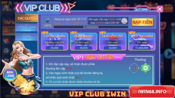 Vip IWIN, Vip CLUB IWIN