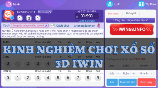 Chơi xổ số 3D IWIN