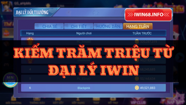 Kiếm trăm triệu đại lý IWIN