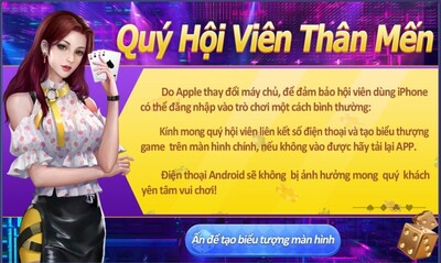Hoạt động làm mới App IWIN